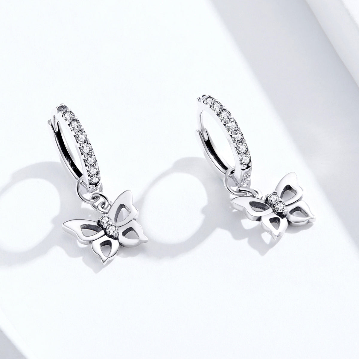 S925 Oxidized Silver Pavé Setting CZ Earrings for Women  DestGlow