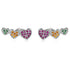 925 Sterling Silver Earrings with Pavé Setting and Plated Platinum, Size: 0.5*1.3cm, Women  DestGlow