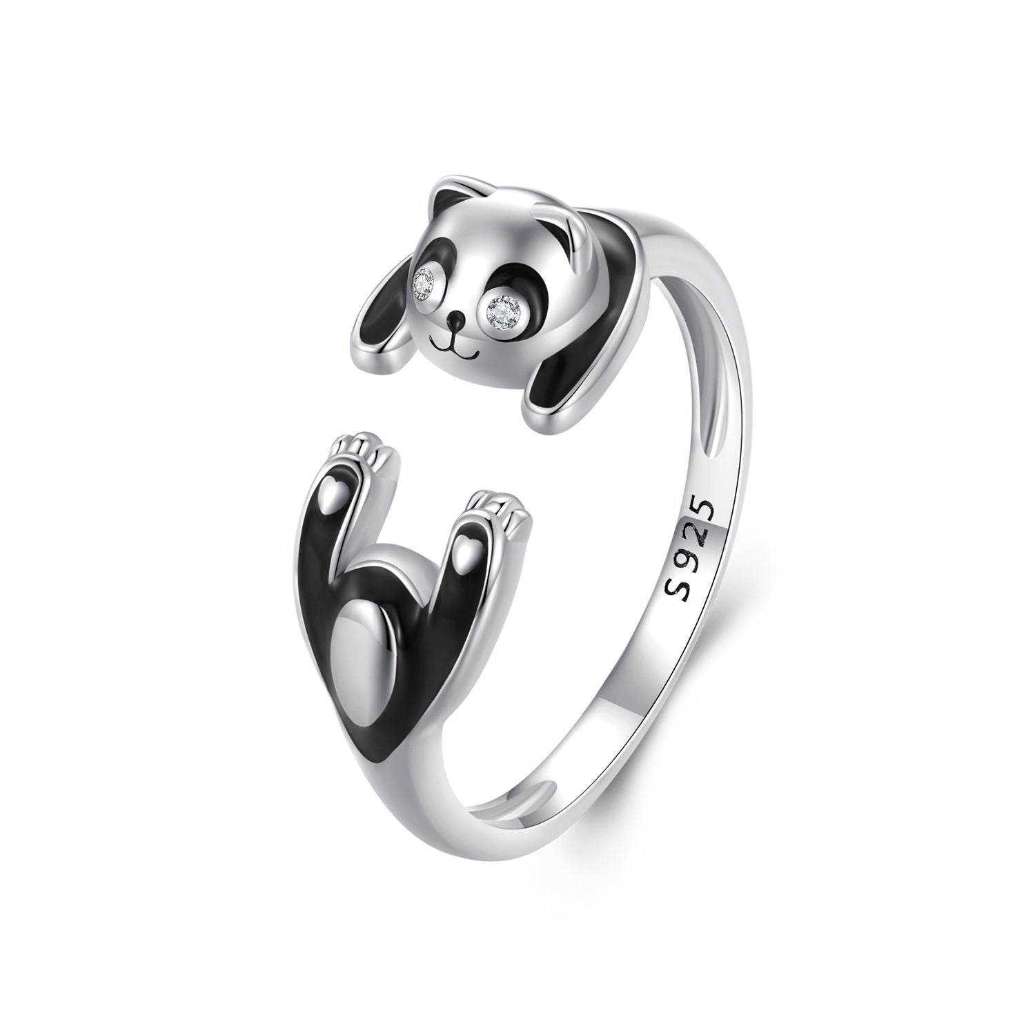 925 Sterling Silver Enamel Process Pavé Setting CZ Ring for Women  DestGlow