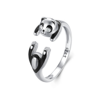 925 Sterling Silver Enamel Process Pavé Setting CZ Ring for Women  DestGlow