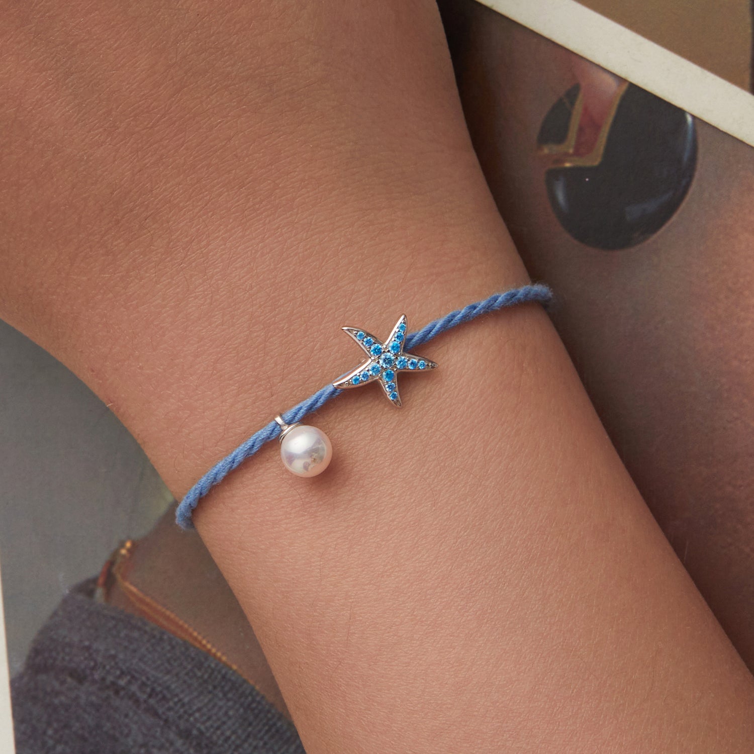 925 Sterling Silver Adjustable Starfish &amp; Shell Pearl Bracelet for Women  DestGlow