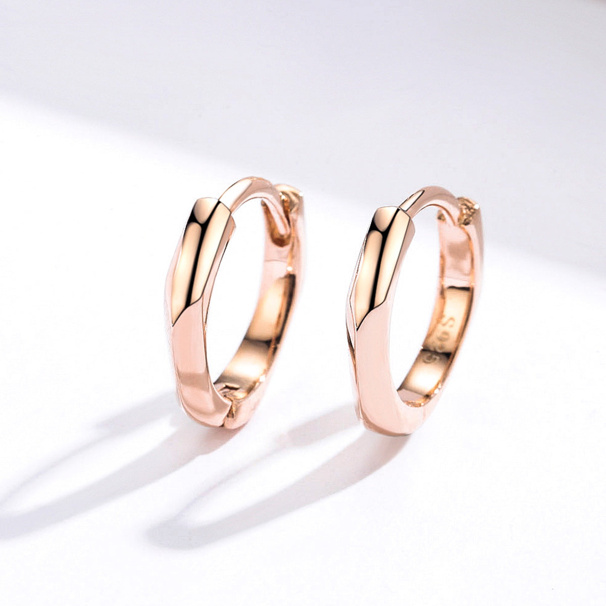 S925 Sterling Silver Plated Rose Gold Earrings  DestGlow