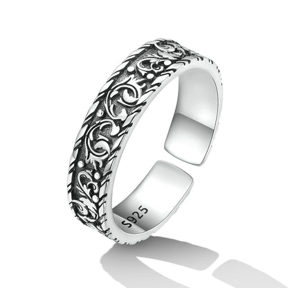 925 Oxidized Silver 0.5cm Ring  DestGlow