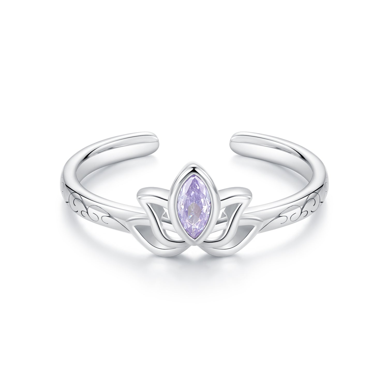 925 Sterling Silver 1.9mm Pavé Setting White Gold Plated Ring  DestGlow