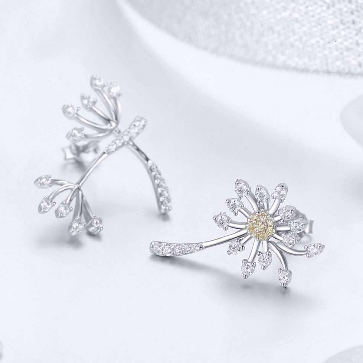 925 Sterling Silver Jewelry Set with Pavé Setting CZ, 2.0*1.4cm  DestGlow