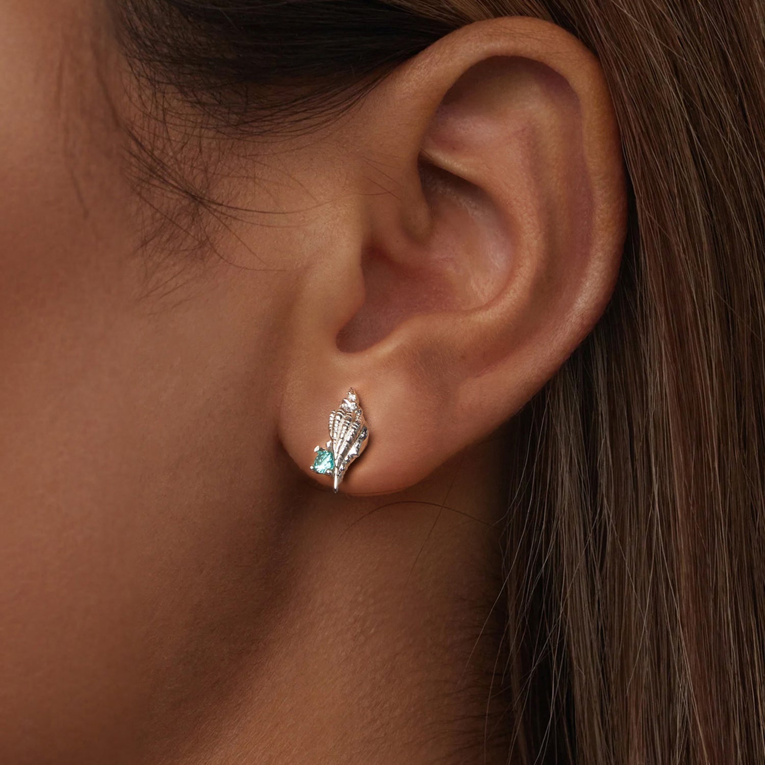 925 Sterling Silver Earrings with Transparent Glass, 5x12mm for Women  DestGlow
