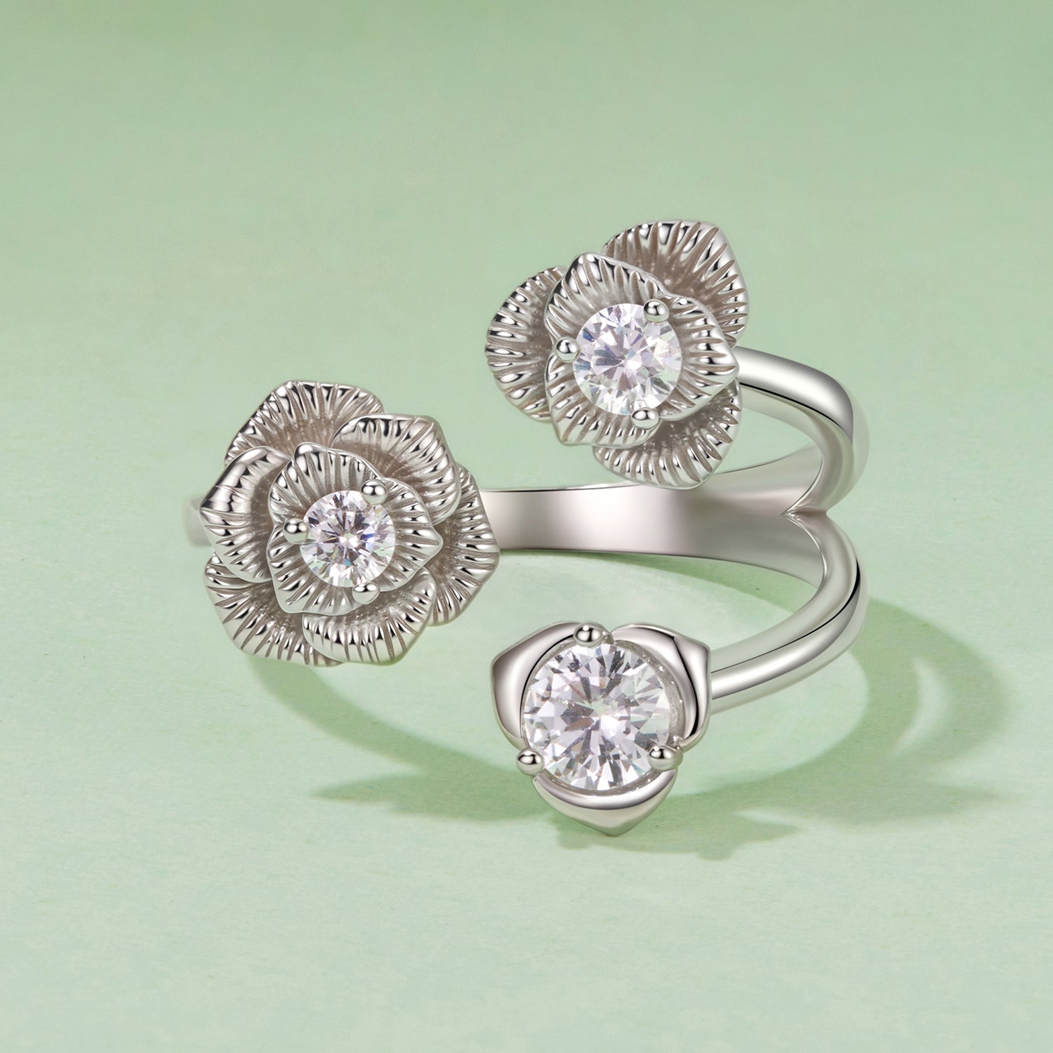 925 Sterling Silver 0.8cm Pavé Setting CZ Ring  DestGlow