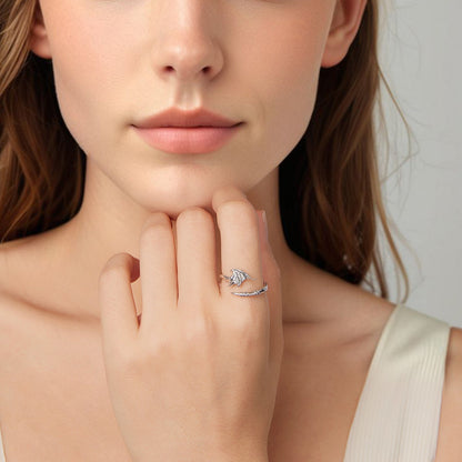 925 Sterling Silver Oxidized Silver 0.7cm Swing Rings for Women  DestGlow