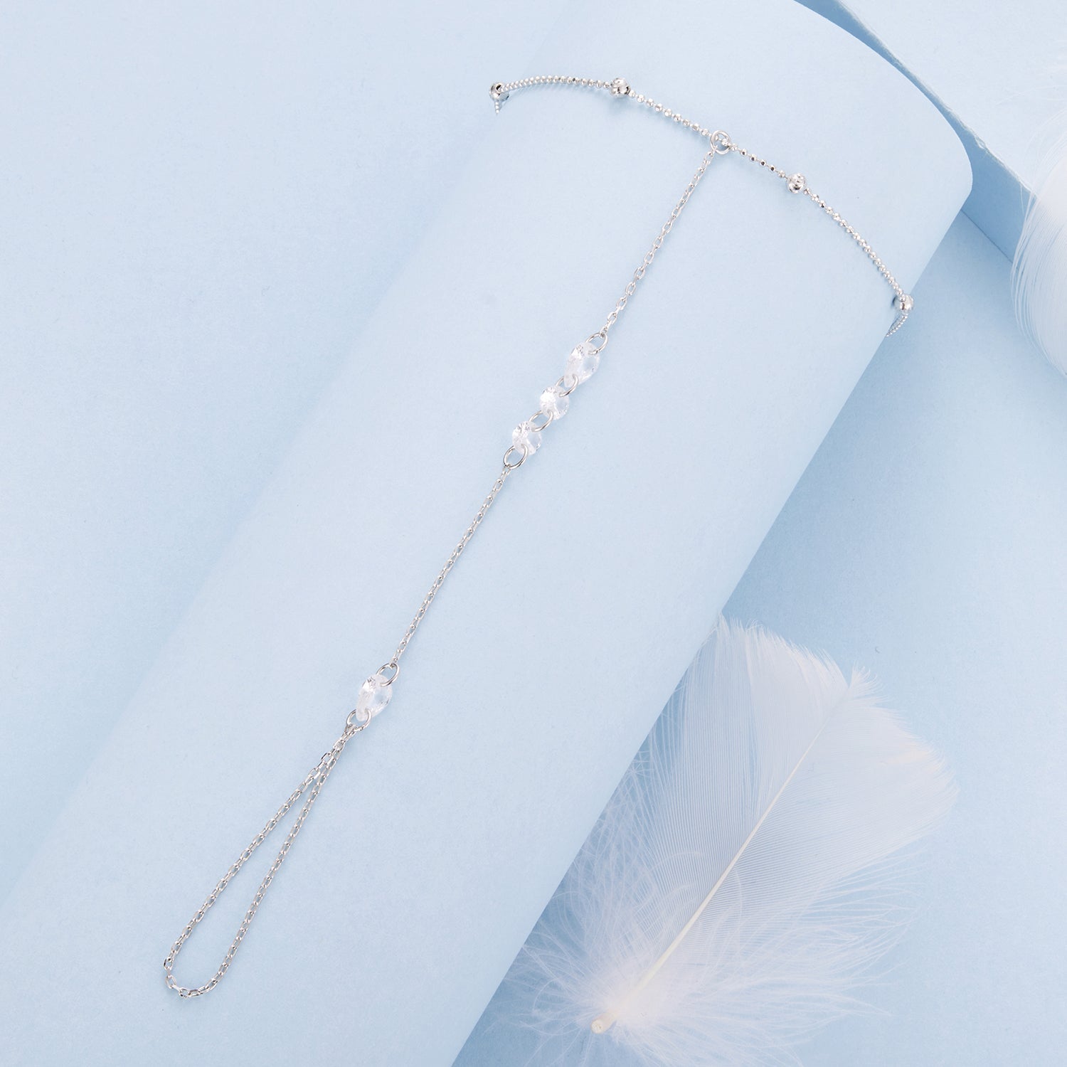 925 Sterling Silver White Gold Plated Bracelet with Pavé Setting CZ for Women  DestGlow