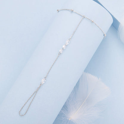 925 Sterling Silver White Gold Plated Bracelet with Pavé Setting CZ for Women  DestGlow