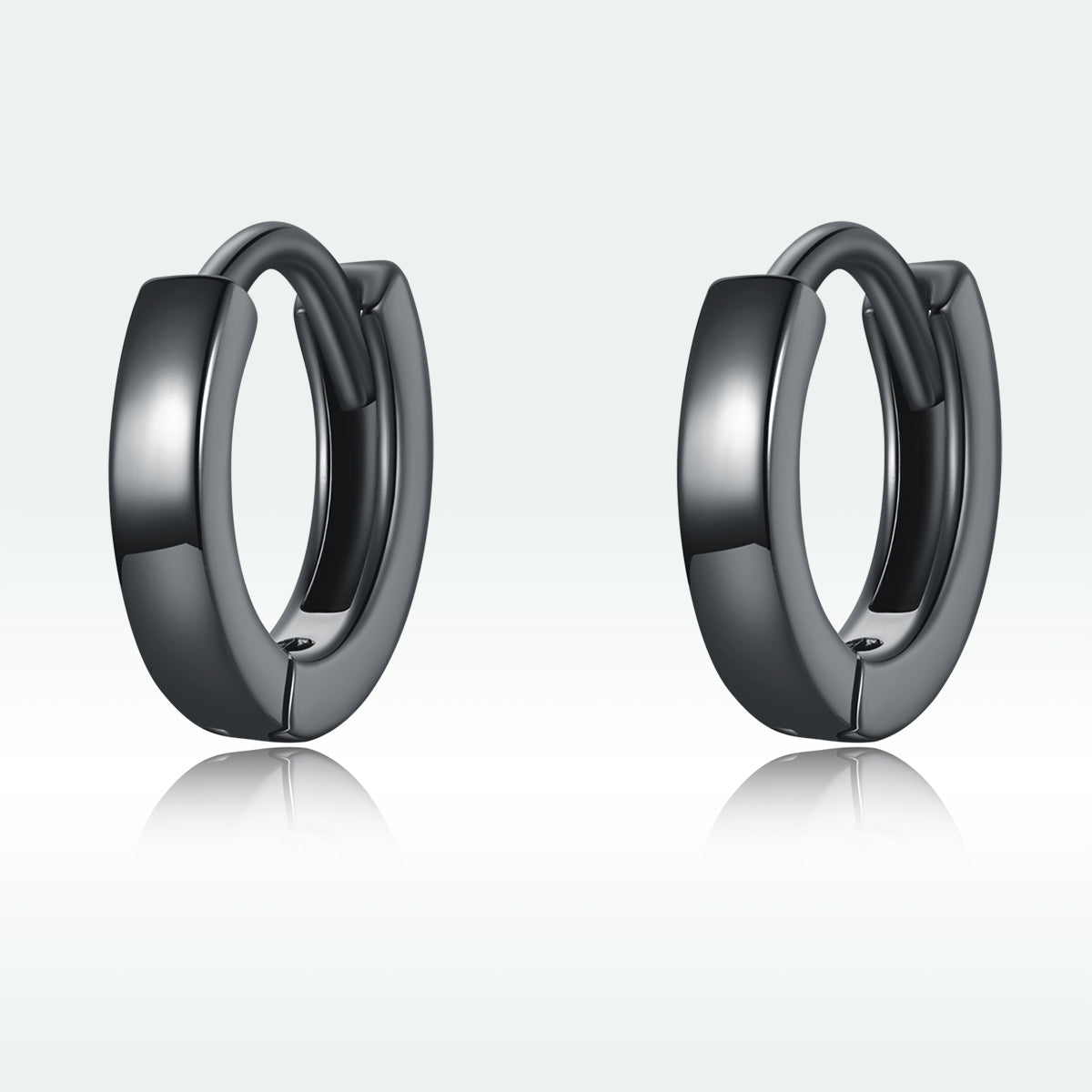 925 Sterling Silver &amp; Plated Black Gold Earrings