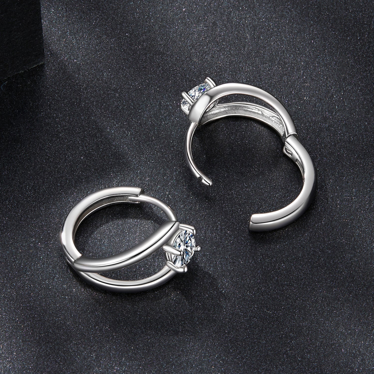 925 Sterling Silver 0.40 Carat Moissanite Earrings for Women  DestGlow