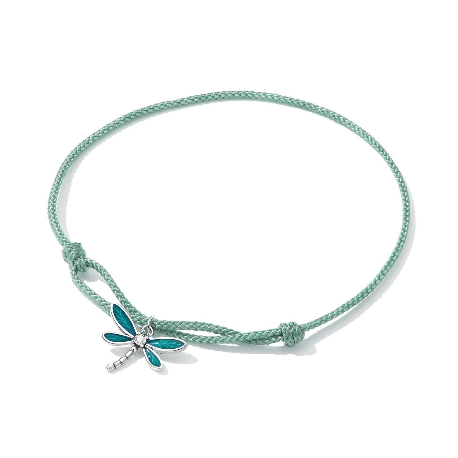 925 Sterling Silver Adjustable Bracelet with CZ and Enamel in Oxidized Finish for Women  DestGlow