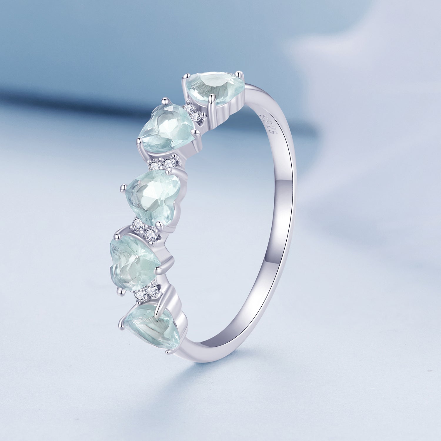 925 Sterling Silver Ring with 4.5mm Pavé Set CZ, Size 7, for Women by Bids.com