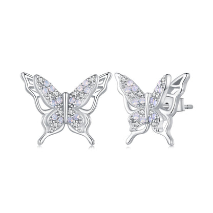 925 Sterling Silver Opal Nanometer Stone Earrings for Women  DestGlow