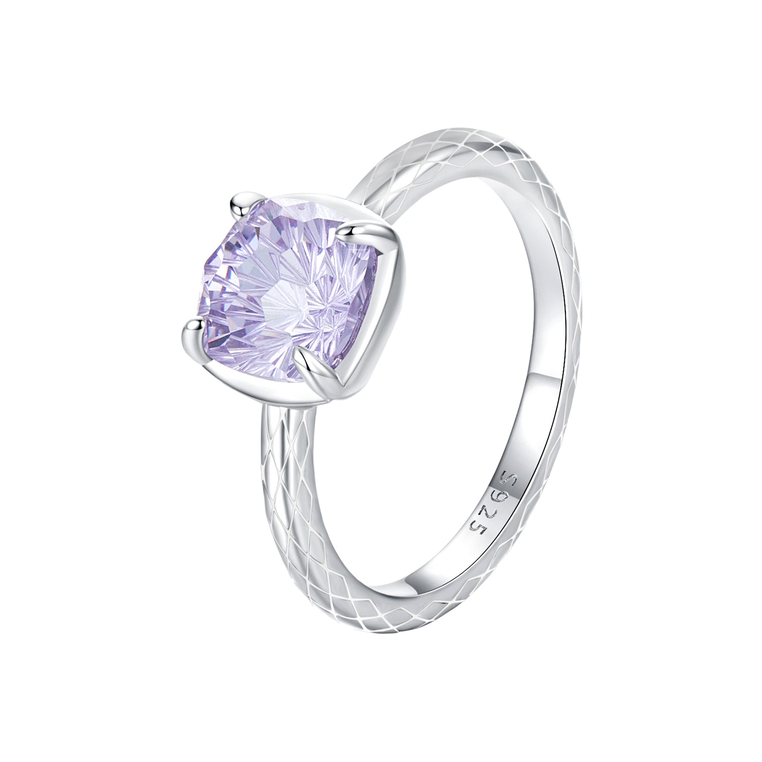 925 Sterling Silver Ring with Pavé Setting CZ, Size 6.0  DestGlow
