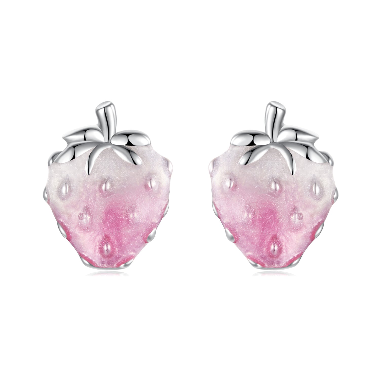 925 Sterling Silver White Gold Plated Enamel Earrings  DestGlow