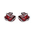 925 Sterling Silver Enamel Plated White Gold Earrings 0.7*1cm for Women  DestGlow