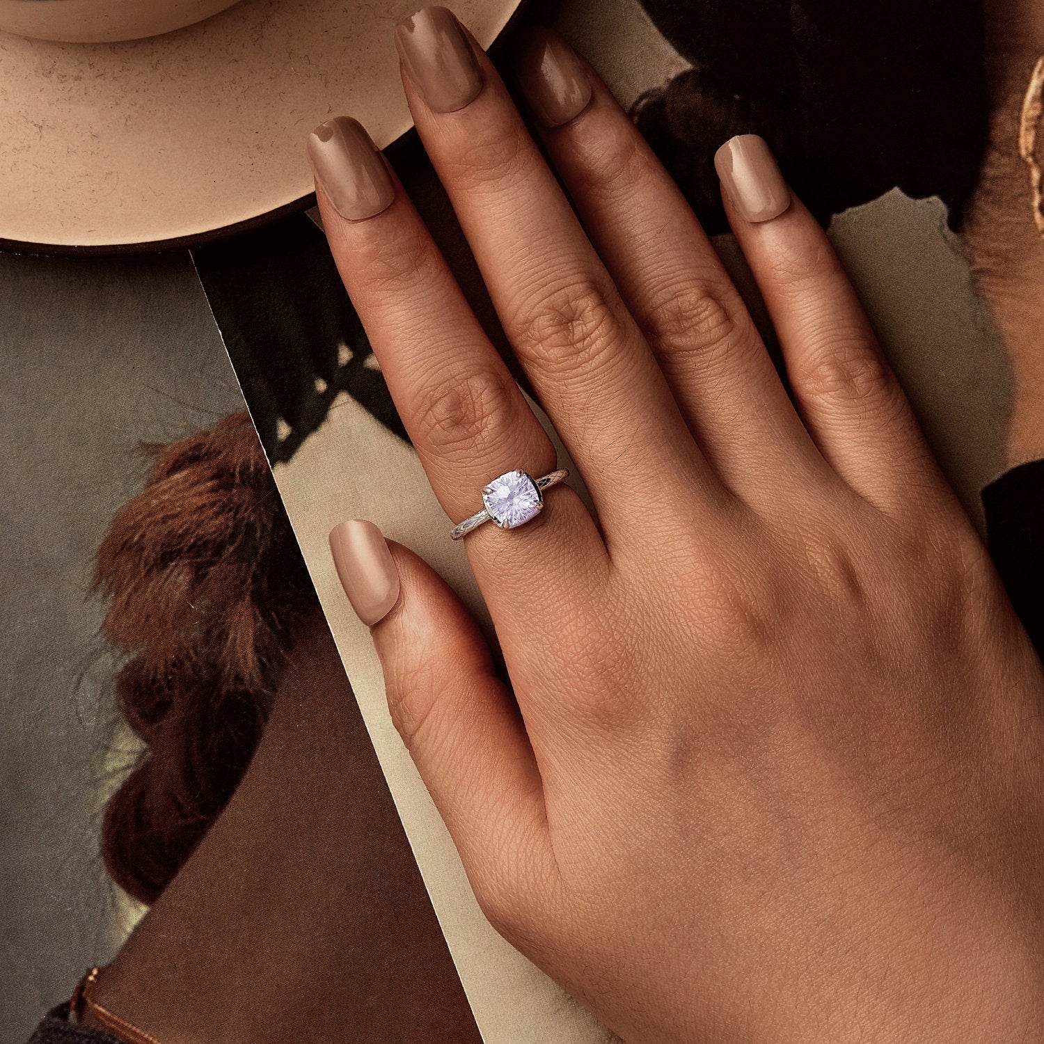925 Sterling Silver Ring with Pavé Setting CZ, Size 6.0  DestGlow