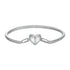 925 Sterling Silver + Pavé Setting White Gold Bracelet 17.0cm for Women  DestGlow