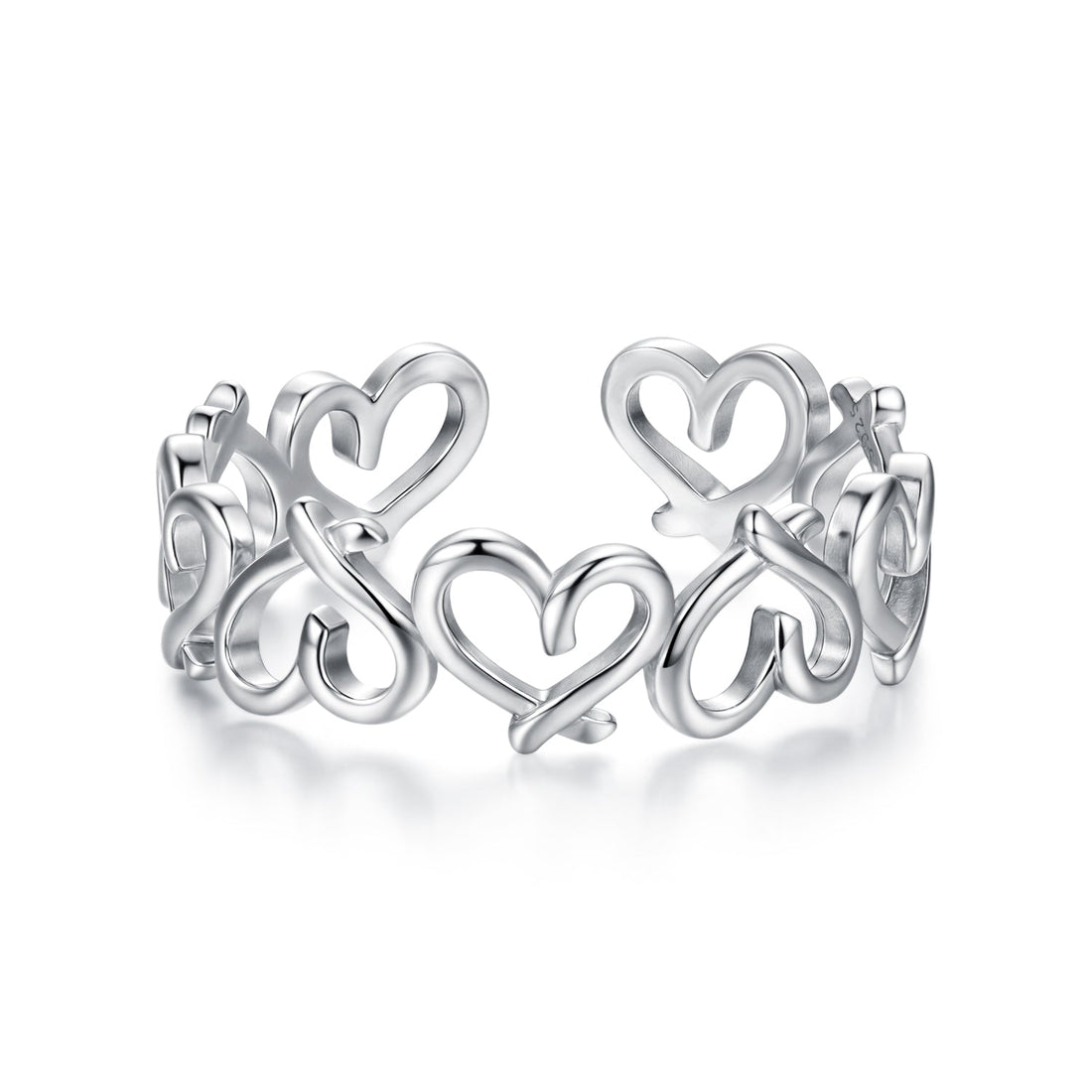 925 Sterling Silver and White Gold Plated Ring for Women  DestGlow