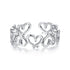 925 Sterling Silver and White Gold Plated Ring for Women  DestGlow