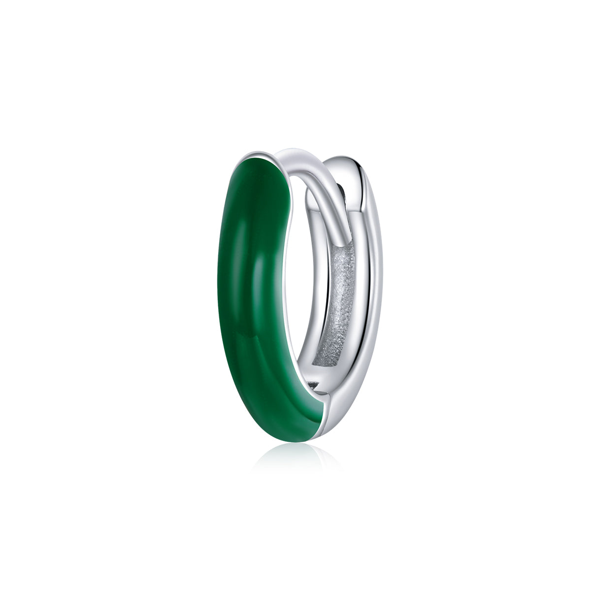 925 Sterling Silver Enamel Earrings 0.7cm for Women  DestGlow