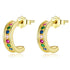 925 Sterling Silver Earrings with Pavé Setting CZ, 1.1*0.3 cm  DestGlow