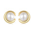 925 Sterling Silver Freshwater Pearl Gold Plated Earrings  DestGlow