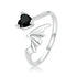 925 Sterling Silver Oxidized Pavé Setting CZ Ring  DestGlow