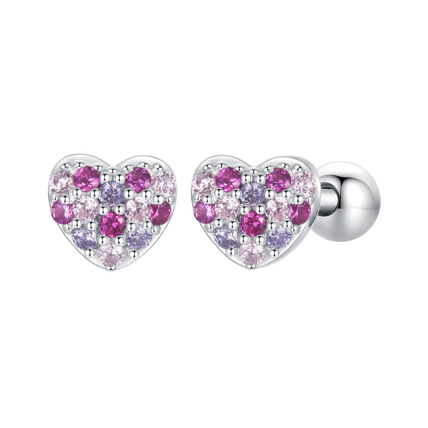 925 Sterling Silver Earrings with Pavé Setting CZ in White Gold for Women  DestGlow