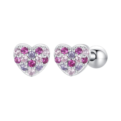 925 Sterling Silver Earrings with Pavé Setting CZ in White Gold for Women  DestGlow