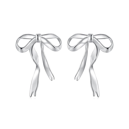 925 Sterling Silver Earrings with White Gold Plating - 1.8x1.3cm for Women  DestGlow