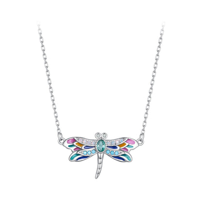 925 Sterling Silver Pendant Necklace with Pavé CZ and Plated Platinum