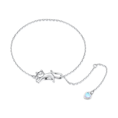 925 Sterling Silver White Gold Plated Moonstone CZ Bracelet for Women  DestGlow