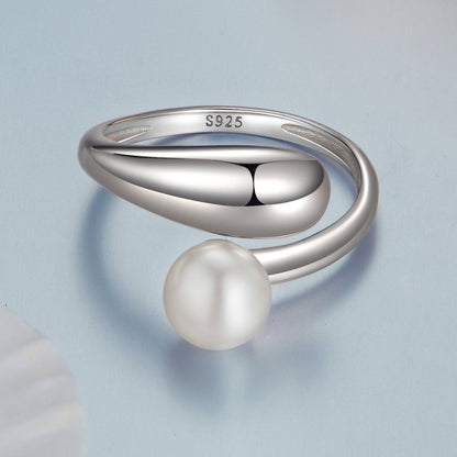 925 Sterling Silver Quality Shell Pearl Ring for Women  DestGlow