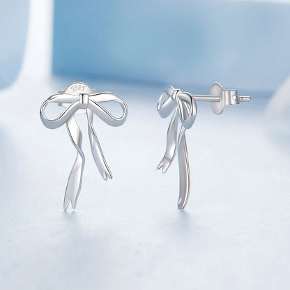925 Sterling Silver Earrings with White Gold Plating - 1.8x1.3cm for Women  DestGlow