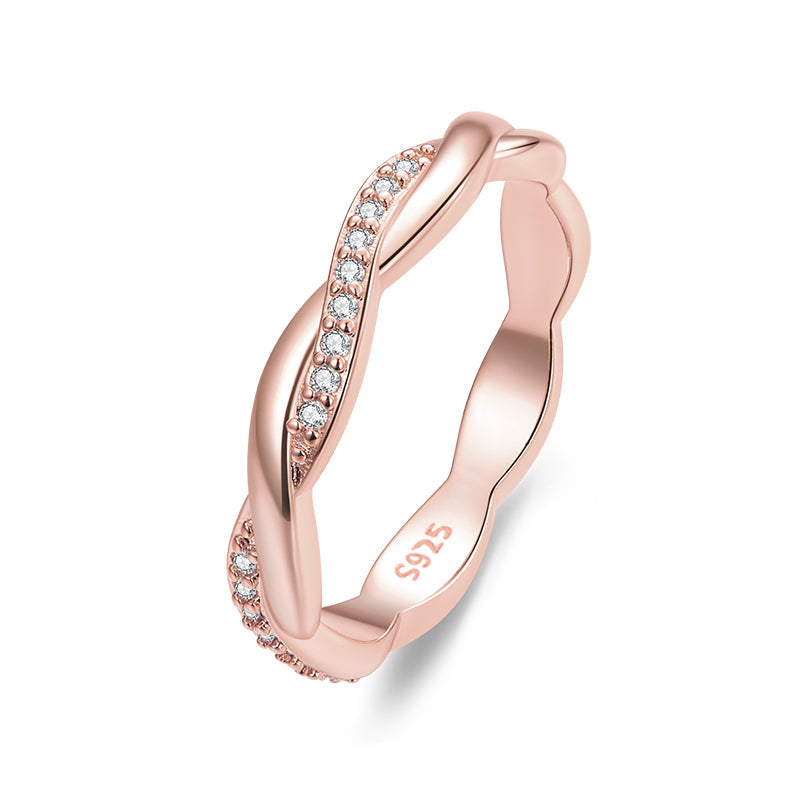 925 Sterling Silver Pavé Setting CZ Ring  DestGlow