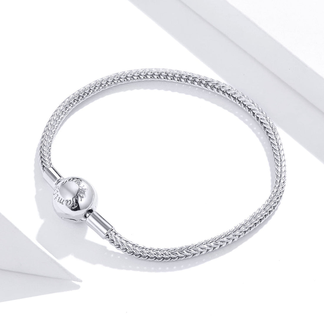 925 Sterling Silver Plated Platinum 17cm Bracelet for Men  DestGlow