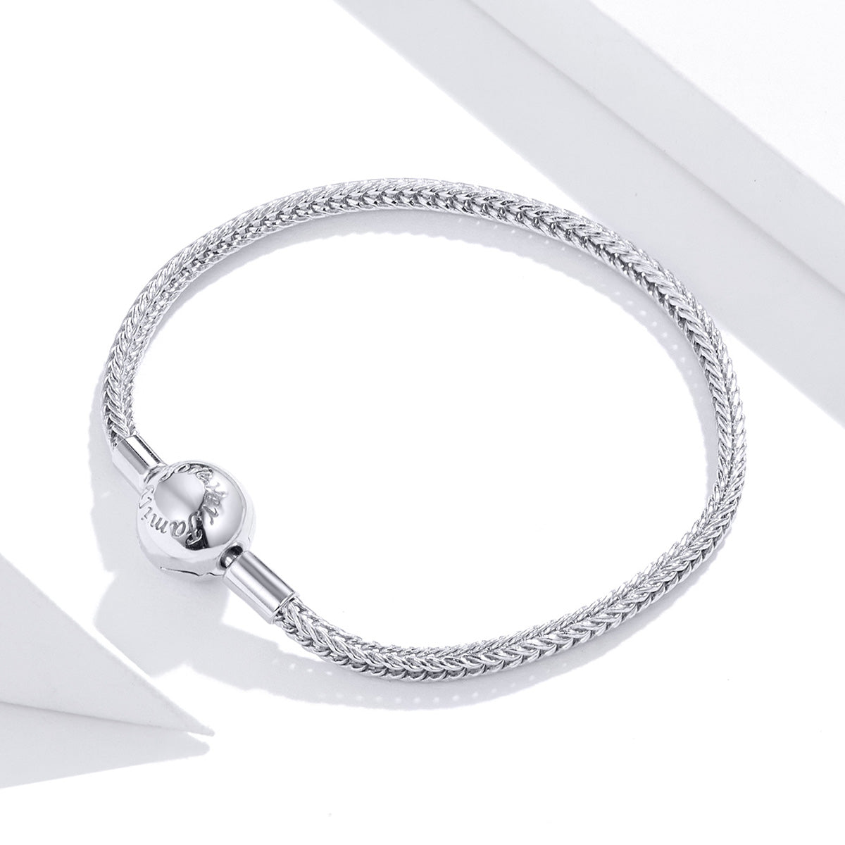 925 Sterling Silver Plated Platinum 17cm Bracelet for Men  DestGlow