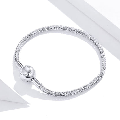 925 Sterling Silver Plated Platinum 17cm Bracelet for Men  DestGlow