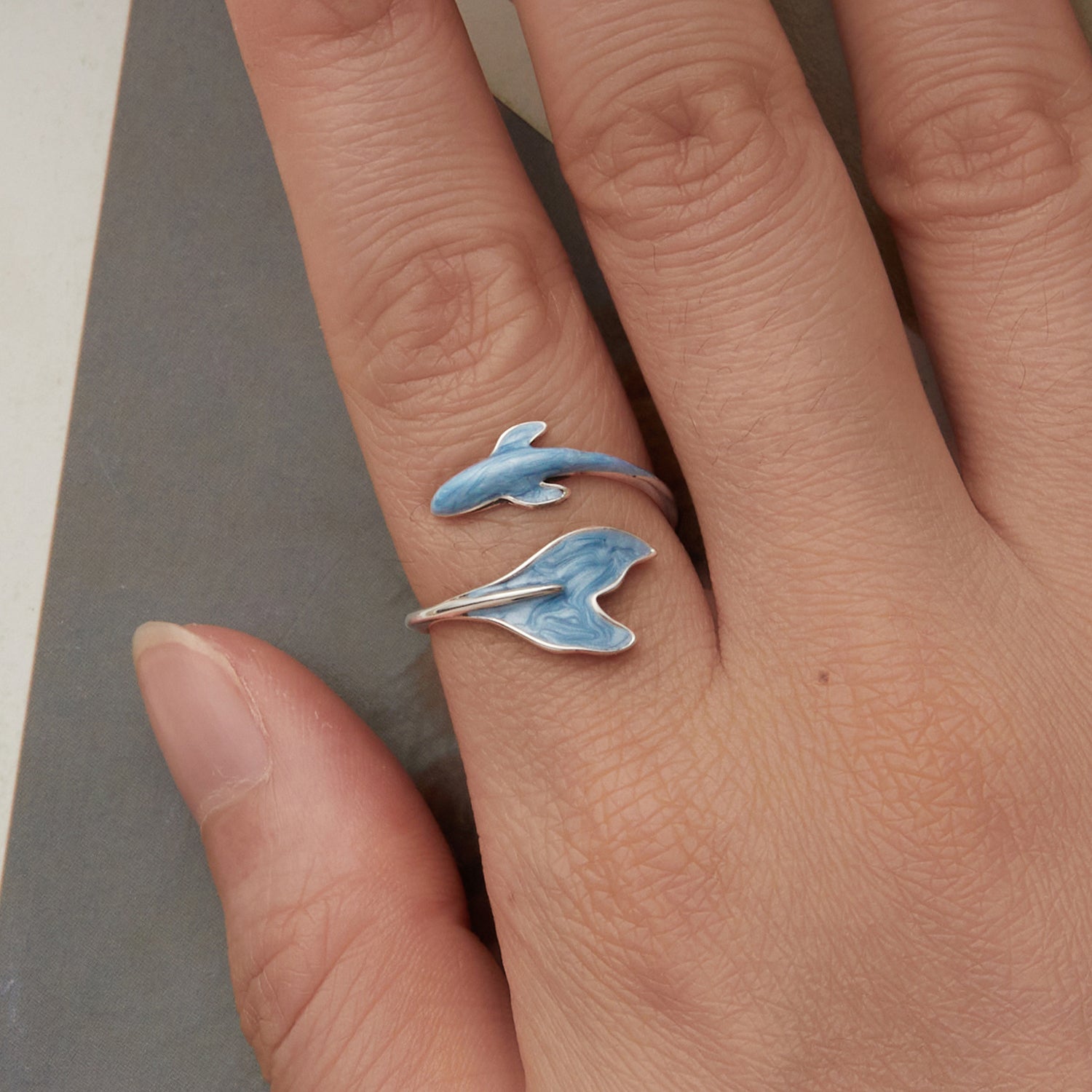 925 Sterling Silver Ring with Enamel Process for Women  DestGlow