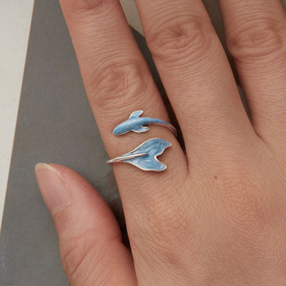 925 Sterling Silver Ring with Enamel Process for Women  DestGlow
