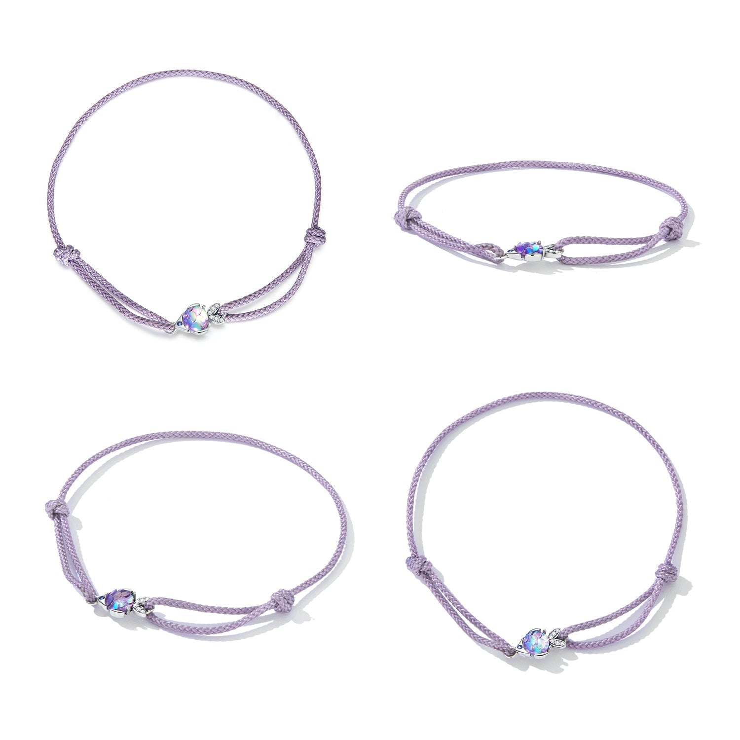 925 Sterling Silver Adjustable 24cm CZ Resin Bracelet for Women