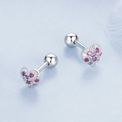 925 Sterling Silver Earrings with Pavé Setting CZ in White Gold for Women  DestGlow