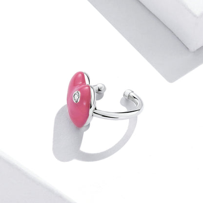 925 Sterling Silver Earrings with Pavé CZ &amp; Enamel, 1.0*1.3cm, for Women  DestGlow