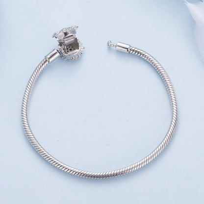 925 Sterling Silver Pavé Setting CZ Bracelet for Women - 17.0 Size, 170mm Length, 3mm Chain Thickness  DestGlow
