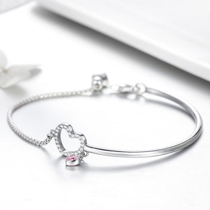 925 Sterling Silver Bracelet 19cm for Women  DestGlow