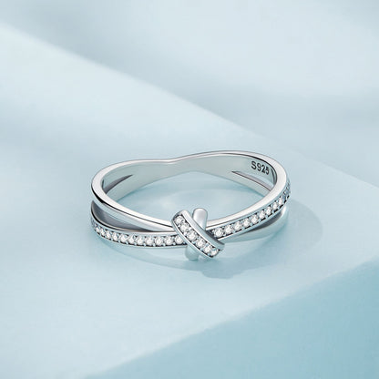S925 Sterling Silver Oxidized Pavé Setting CZ Ring Size 6 for Women by Bids.com