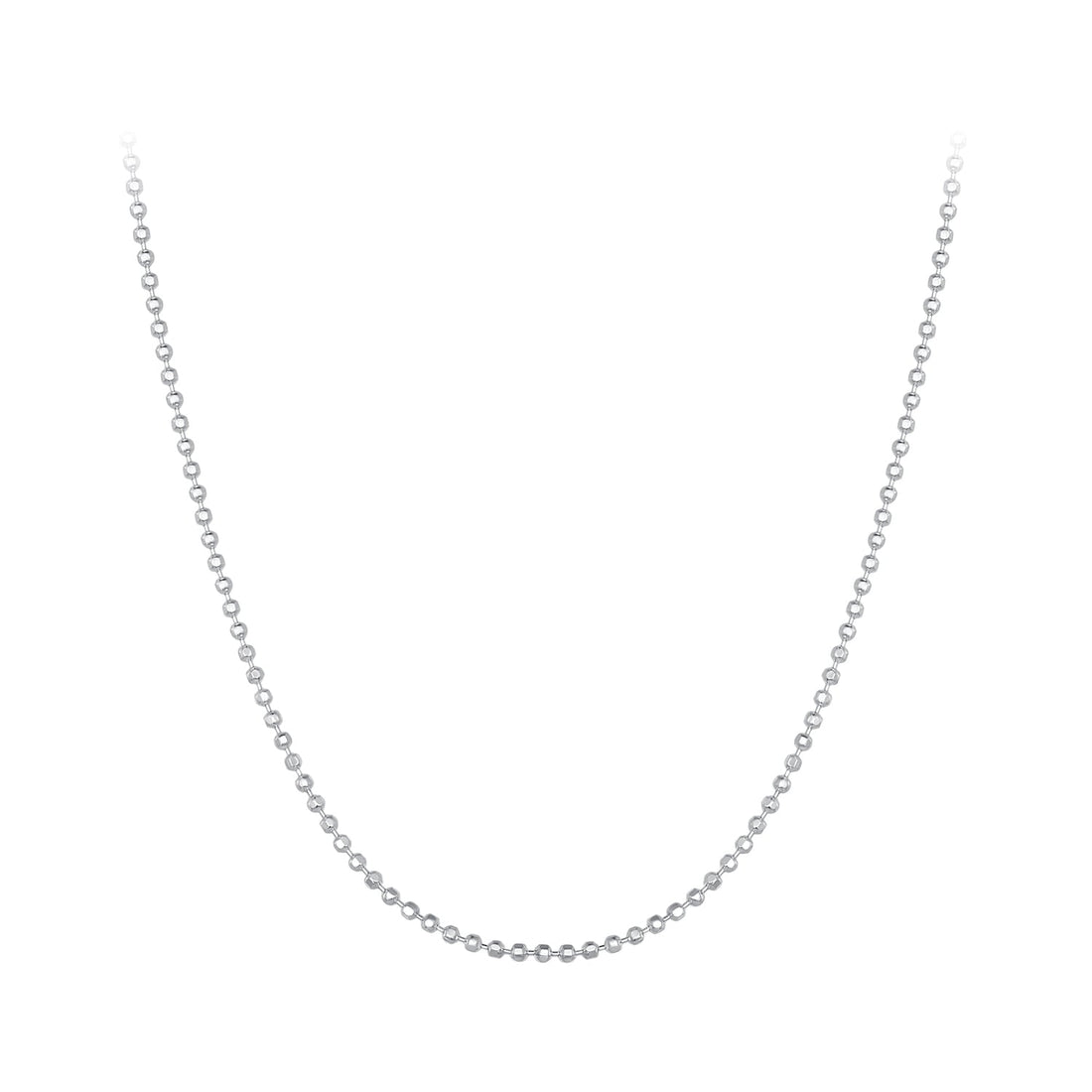 925 Sterling Silver Plated Platinum Necklace 400+50mm for Women  DestGlow